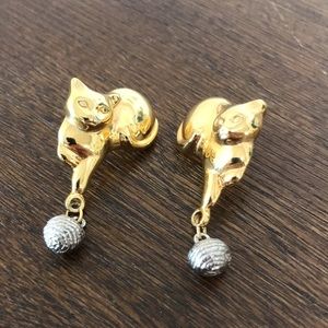 Vintage kitty cat earrings